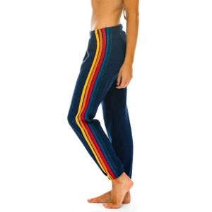 Aviator Nation Women’s Navy 5 Stripe Sweatpants